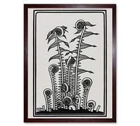 Artery8 Julie De Graag Ferns Plants Nature 1920 Art Print Framed Poster Wall Decor 12x16 inch