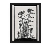 Artery8 Julie De Graag Ferns Plants Nature 1920 Artwork Framed Wall Art Print 18X24 Inch