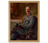 Artery8 Kaiser Wilhelm II German Emperor A4 Artwork Framed Wall Art Print