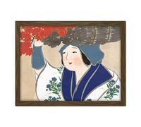 Artery8 Kamisaka Sekka Firewood Saleswoman Japanese Painting Artwork Framed Wall Art Print 18X24 Inch