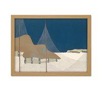 Artery8 Kamisaka Sekka Fishing Villagejapanese Painting Artwork Framed Wall Art Print 18X24 Inch