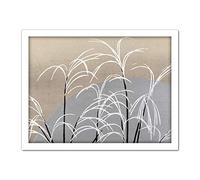 Artery8 Kamisaka Sekka Moon Grasses Japanese Painting Artwork Framed Wall Art Print 18X24 Inch