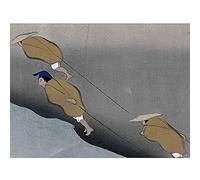 Artery8 Kamisaka Sekka Pulling A Boat Japanese Painting Unframed Wall Art Print Poster Home Decor Premium