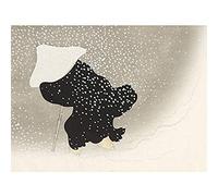Artery8 Kamisaka Sekka Swirling Snow Man Japanese Painting Art Print Canvas Premium Wall Decor Poster Mural