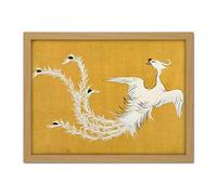 Artery8 Kamisaka Sekka White Phoenix Bird Japanese Painting Artwork Framed Wall Art Print 18X24 Inch