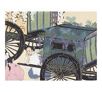 Artery8 Kamisaka Sekka Wisteria Man Carriage Painting Large Wall Art Poster Print Thick Paper 18X24 Inch