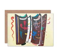 Artery8 Kandinsky Brown Supplement Colourful Abstract Painting Fine Art Greeting Card Plus Envelope Blank Inside