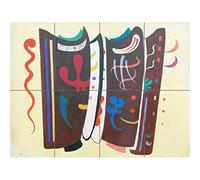 Artery8 Kandinsky Brown Supplement Colourful Abstract Painting XL Giant Panel Poster (8 Sections)