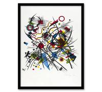 Artery8 Kandinsky Framed Wall Art Lithograph for the Fourth Bauhaus Portfolio in White | Size: A3 Artery8 White A3