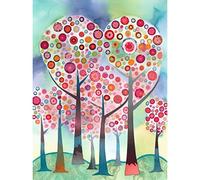 Artery8 Kandinsky Inspired Trees Blooming In Spring Folk Art Watercolour Painting Art Print Canvas Premium Wall Decor Poster Mural