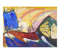 Artery8 Kandinsky Troika Colourful Impressionist Landscape Painting XL Giant Panel Poster (8 Sections)