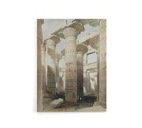 Artery8 Karnak Temple Great Hypostyle Hall Canvas Wall Art 12X16 Artwork By D. Roberts : Historic Temple Column Suited For Hallway Or Study Highlighting Structure Light And Cultural Beauty