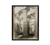 Artery8 Karnak Temple Great Hypostyle Hall Roberts Black Framed Canvas Print in Beige | Size: W24" x H32" Artery8 Beige W24" x H32"