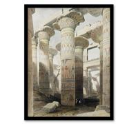 Artery8 Karnak Temple Great Hypostyle Hall Roberts Framed Wall Art Print in Beige | Size: W12" x H16" Artery8 Beige W12" x H16"