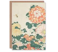 Artery8 Katsushika Hokusai Art Card Chrysanthemums And Bees