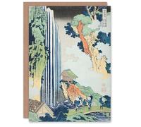Artery8 Katsushika Hokusai Japanese Art Card Ono Waterfall on Kisokaido Road