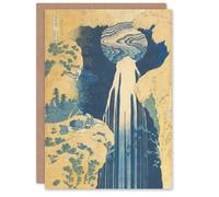 Artery8 Katsushika Hokusai Japanese Art Card The Amida Waterfall