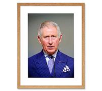 Artery8 King Charles III Third of England Scotland United Kingdom Speech Photo Artwork Framed Wall Art Print 12X16 Inch