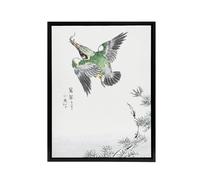 Artery8 Kingfisher Hunting Japanese Framed Canvas Wall Art Print Numata Kashu | Size: W24" x H32" Artery8 Multicolor W24" x H32"