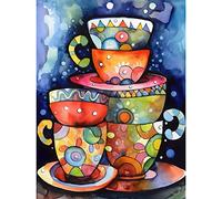 Artery8 Kitchen Folk Art Mugs And Cups Unframed Wall Art Print Poster Home Decor Premium