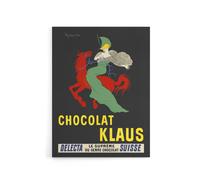 Artery8 Klaus Chocolate Vintage Advert Canvas Wall Art Print Cappiello in Black | Size: W12" x H16" Artery8 Black W12" x H16"