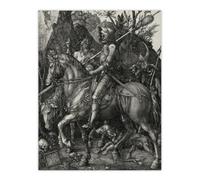 Artery8 Knight Death And The Devil Albrecht Durer Wall Art Poster Print 12X16"