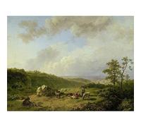 Artery8 Koekkoek Landscape Rain Storm Threatening Large Wall Art Poster Print Thick Paper 18X24 Inch