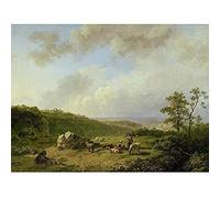 Artery8 Koekkoek Landscape Rain Storm Threatening Unframed Wall Art Print Poster Home Decor Premium