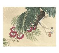 Artery8 Kono Bairei Barn Swallow Japanese Woodblock Art Print Canvas Premium Wall Decor Poster Mural