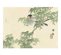 Artery8 Kono Bairei Japanese Flowers and Birds Unframed Wall Art Print Poster Home Decor Premium
