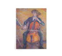 Artery8 Koster Young Man Playing Cello 1910 Canvas Wall Art Print | Size: W18" x H24" Artery8 Multicolor W18" x H24"
