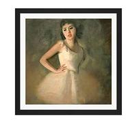 Artery8 Kremlicka Dancer Ballet Painting Square Wooden Framed Wall Art Print Picture 16X16 Inch