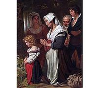 Artery8 Kruseman Piety Praying Religious Painting Art Print Canvas Premium Wall Decor Poster Mural