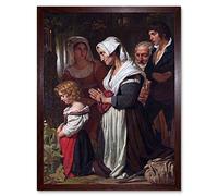 Artery8 Kruseman Piety Praying Religious Painting Art Print Framed Poster Wall Decor 12x16 inch