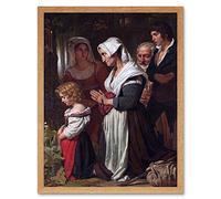 Artery8 Kruseman Piety Praying Religious Painting Art Print Framed Poster Wall Decor 12x16 inch