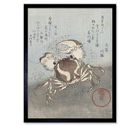 Artery8 Kunisada Utagawa Crab Walking Japanese Woodcut Art Print Framed Poster Wall Decor 12x16 inch