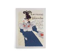 Artery8 La Revue Blanche Advert Canvas Wall Art Print Toulouse Lautrec in Blue | Size: W12" x H16" Artery8 Blue W12" x H16"