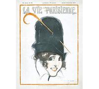 Artery8 La Vie Parisienne Big Hat Feather Pin Magazine Cover Unframed Wall Art Print Poster Home Decor Premium
