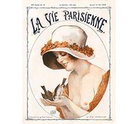 Artery8 La Vie Parisienne Birds Improvised Nest Magazine Cover Premium Wall Art Canvas Print 18X24 Inch