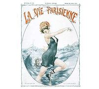 Artery8 La Vie Parisienne Crab Bite Swimming Magazine Cover Unframed Wall Art Print Poster Home Decor Premium