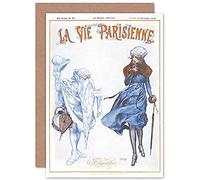 Artery8 La Vie Parisienne December Winter Frost Magazine Cover Sealed Greeting Card Plus Envelope Blank inside