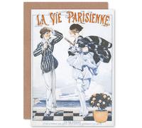 Artery8 La Vie Parisienne End of Season Couple Magazine Cover Sealed Greeting Card Plus Envelope Blank inside
