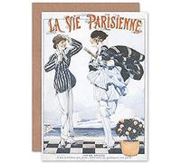 Artery8 La Vie Parisienne End of Season Couple Magazine Cover Sealed Greeting Card Plus Envelope Blank inside