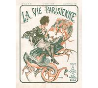 Artery8 La Vie Parisienne Everything to China Dragon Magazine Cover Art Print Canvas Premium Wall Decor Poster Mural