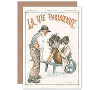 Artery8 La Vie Parisienne Farmers Fall Harvest Magazine Cover Sealed Greeting Card Plus Envelope Blank inside