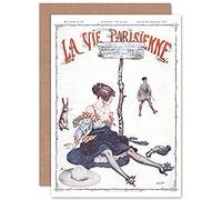 Artery8 La Vie Parisienne Hunter Woman No License Magazine Cover Sealed Greeting Card Plus Envelope Blank inside