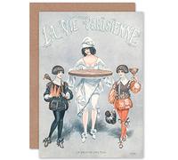 Artery8 La Vie Parisienne Kings Cake Boys Baker Magazine Cover Sealed Greeting Card Plus Envelope Blank inside