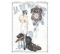 Artery8 La Vie Parisienne New Year Cuckoo Clock Magazine Cover Unframed Wall Art Print Poster Home Decor Premium