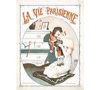 Artery8 La Vie Parisienne Post War Christmas Magazine Cover Premium Wall Art Canvas Print 18X24 Inch