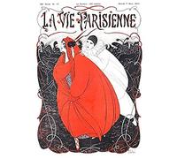 Artery8 La Vie Parisienne Red Woman Pierrot Clown Magazine Cover Unframed Wall Art Print Poster Home Decor Premium